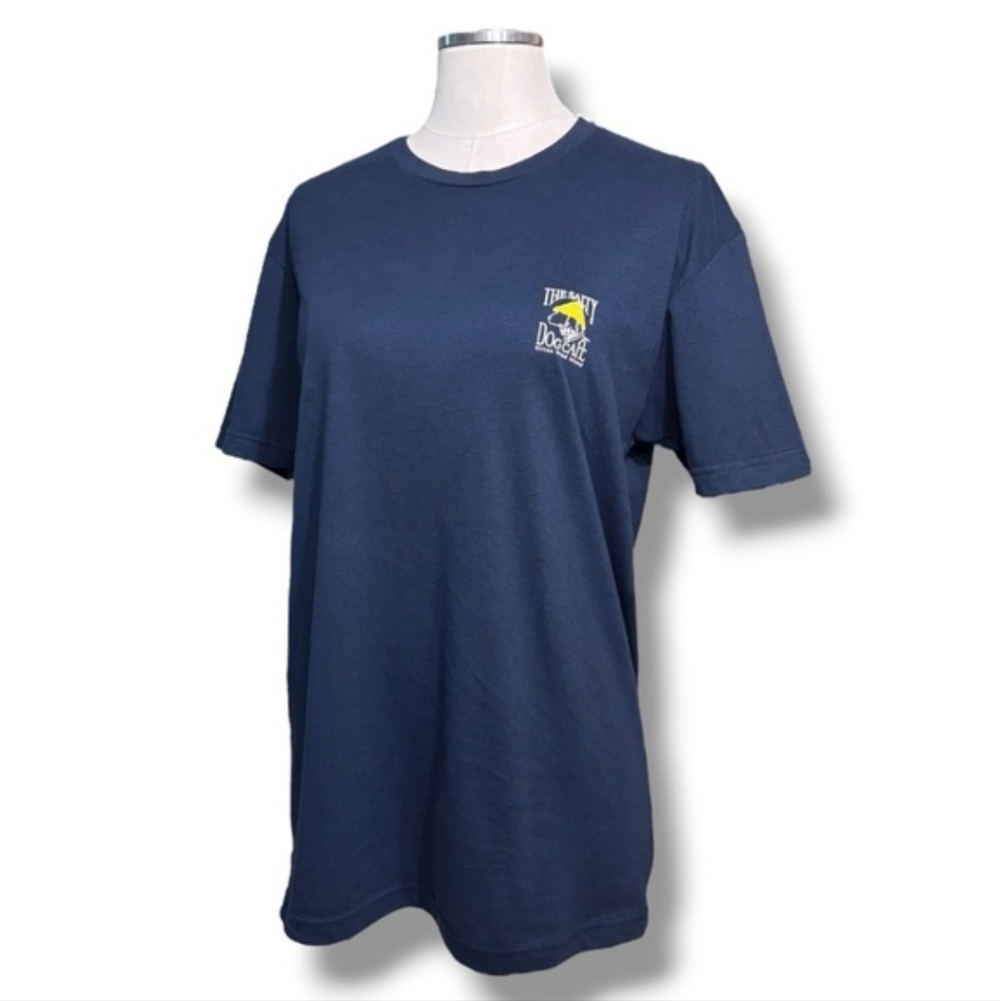 THE SALTY DOG CAFE Navy Crew Neck Short Sleeve Tee Size Medium